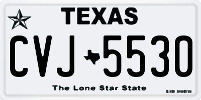 TX license plate CVJ5530