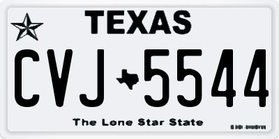 TX license plate CVJ5544