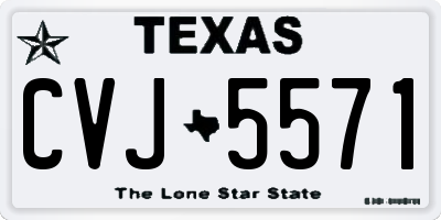 TX license plate CVJ5571