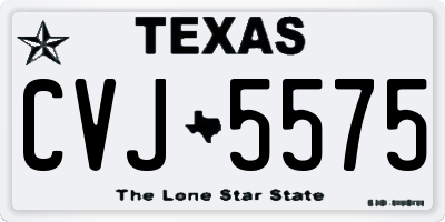 TX license plate CVJ5575
