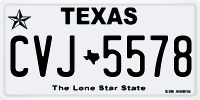 TX license plate CVJ5578