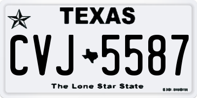 TX license plate CVJ5587