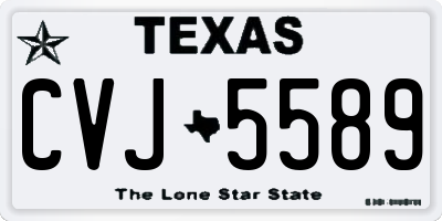 TX license plate CVJ5589