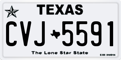 TX license plate CVJ5591