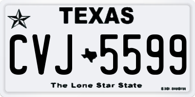 TX license plate CVJ5599