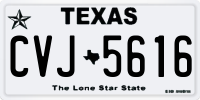 TX license plate CVJ5616