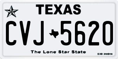 TX license plate CVJ5620