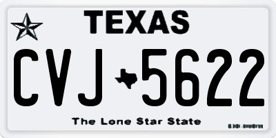 TX license plate CVJ5622