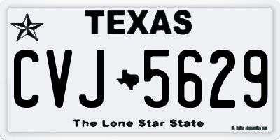 TX license plate CVJ5629