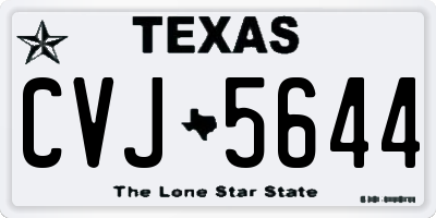TX license plate CVJ5644