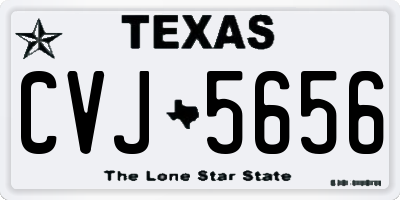 TX license plate CVJ5656