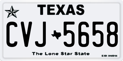 TX license plate CVJ5658
