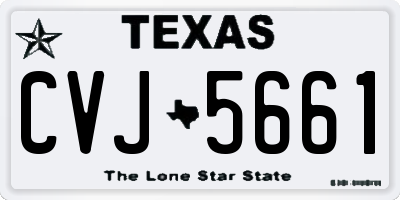 TX license plate CVJ5661