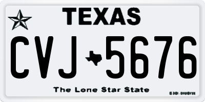 TX license plate CVJ5676