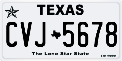 TX license plate CVJ5678