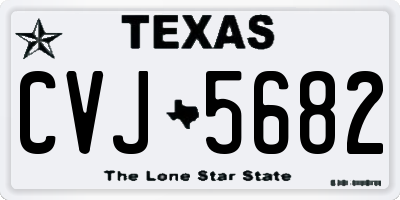 TX license plate CVJ5682