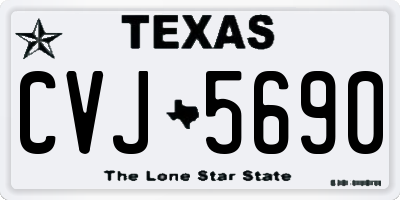 TX license plate CVJ5690