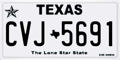 TX license plate CVJ5691