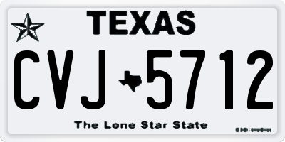 TX license plate CVJ5712