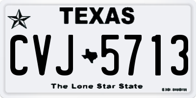 TX license plate CVJ5713