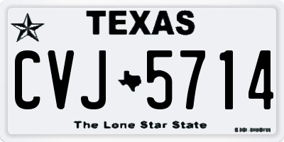 TX license plate CVJ5714