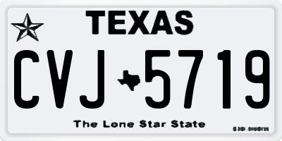 TX license plate CVJ5719