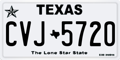 TX license plate CVJ5720