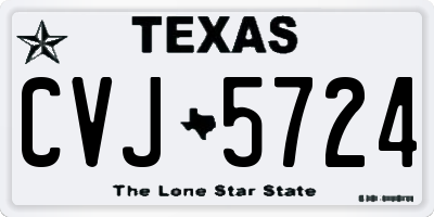 TX license plate CVJ5724
