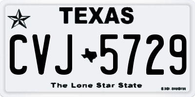 TX license plate CVJ5729