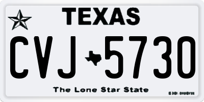 TX license plate CVJ5730