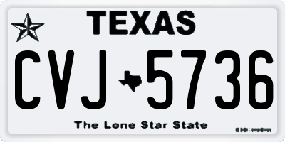 TX license plate CVJ5736