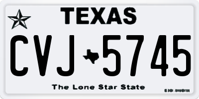 TX license plate CVJ5745