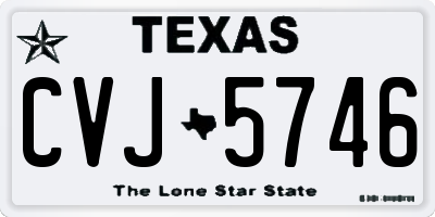 TX license plate CVJ5746