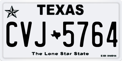 TX license plate CVJ5764