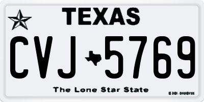 TX license plate CVJ5769