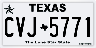 TX license plate CVJ5771