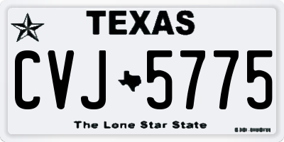 TX license plate CVJ5775