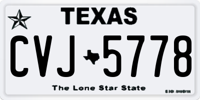 TX license plate CVJ5778