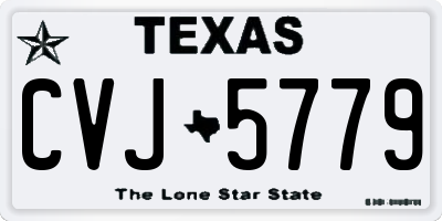TX license plate CVJ5779