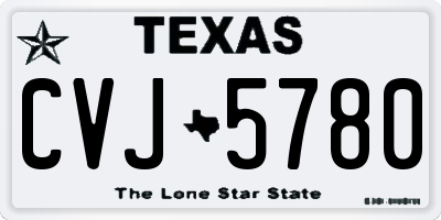 TX license plate CVJ5780