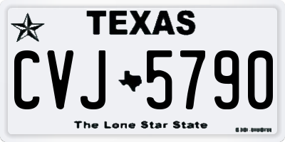 TX license plate CVJ5790