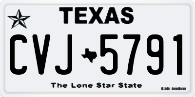 TX license plate CVJ5791