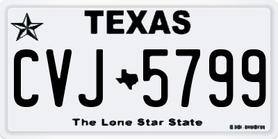 TX license plate CVJ5799