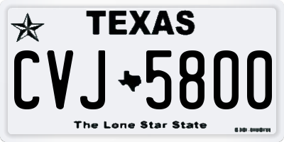 TX license plate CVJ5800