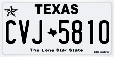 TX license plate CVJ5810