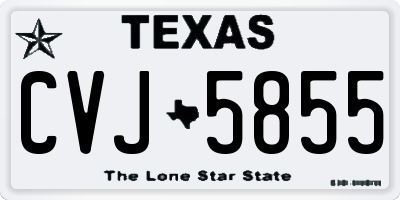 TX license plate CVJ5855