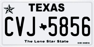 TX license plate CVJ5856