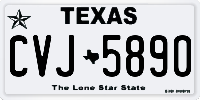 TX license plate CVJ5890