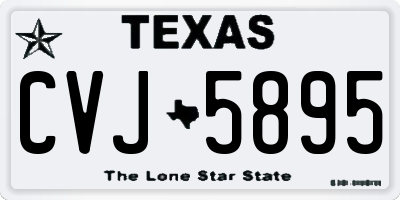 TX license plate CVJ5895