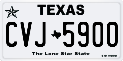 TX license plate CVJ5900